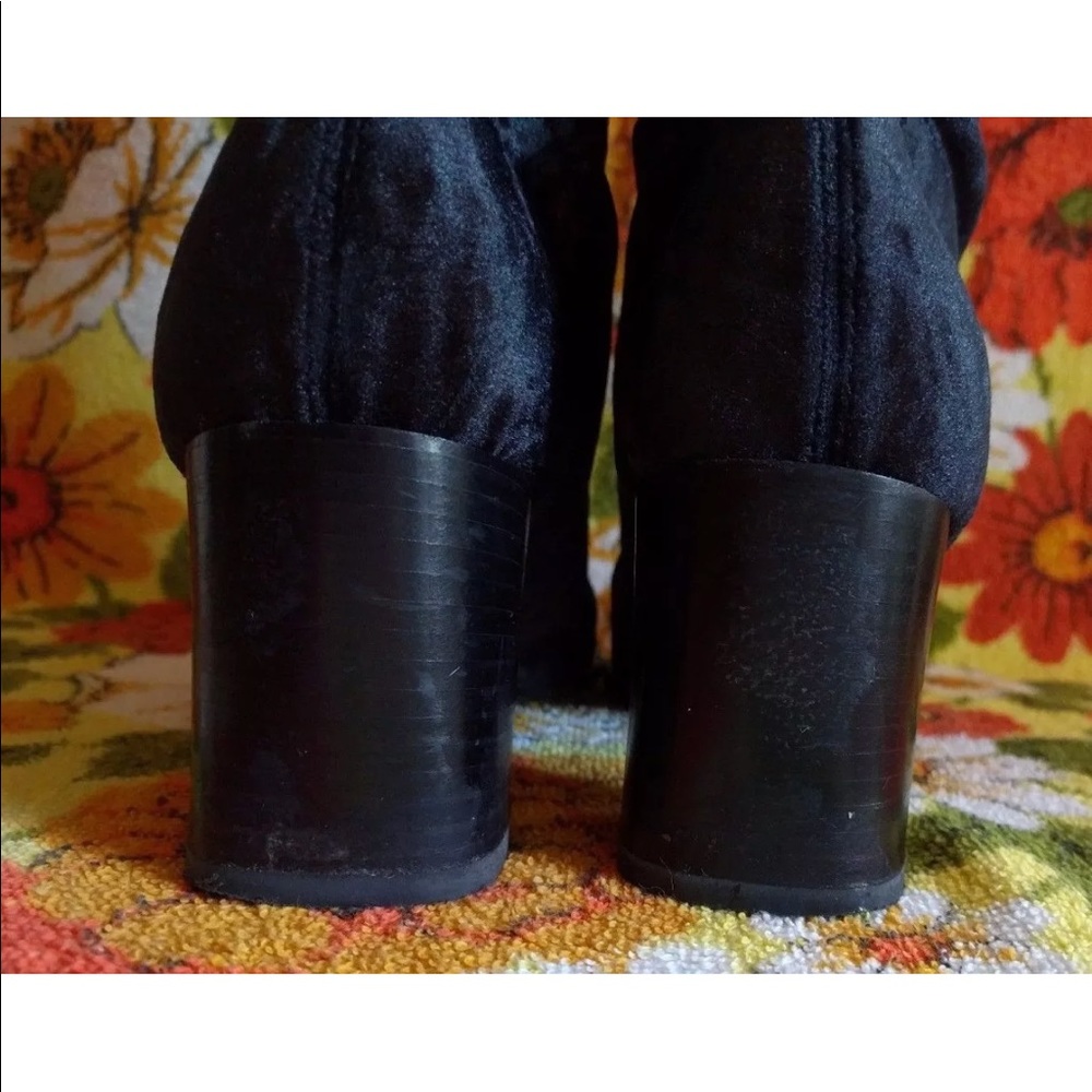 SOLD Love Moschino Stretchy Velour Tall Sock Boots - Picture 4 of 7